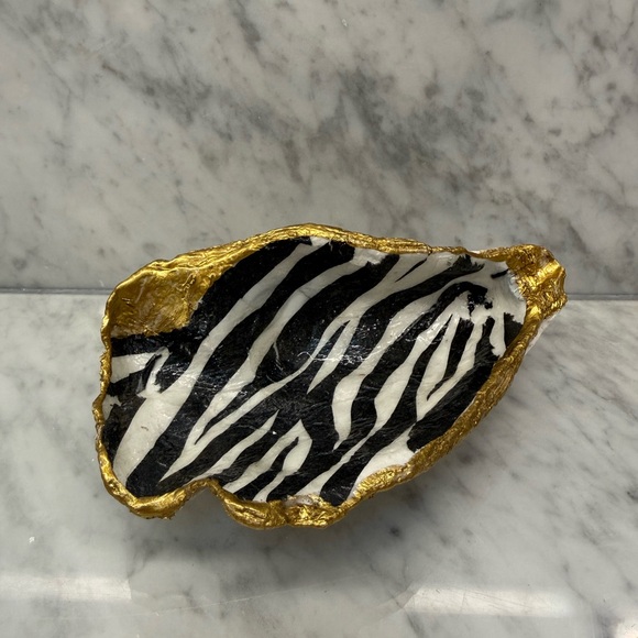Other - Zebra Decoupage Handmade Oyster